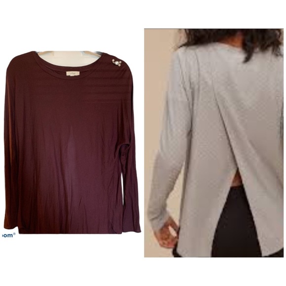 Wilfred Tops - Wilfred BURGUNDY Open Back Jeweled Top Size Small